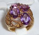 Vintage 14K Yellow Gold Amethyst Ring (7) 