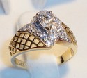 Vintage 14K Yellow Gold Cubic Zirconia Ring (6¾) 