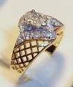 Vintage 14K Yellow Gold Cubic Zirconia Ring (6¾) 