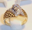 Vintage 14K Yellow Gold Cubic Zirconia Ring (6¾) 