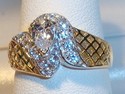 Vintage 14K Yellow Gold Cubic Zirconia Ring (6¾) 