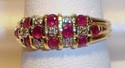 Vintage 14K Yellow&White Gold Spinel & Diamond Rin