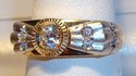 Vintage 14K Yellow & White Gold Cubic Zirconia Rin