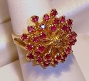 Vintage Trubrite 10K Gold Ruby & Diamond Ring (6¾