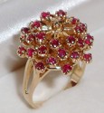 Vintage Trubrite 10K Gold Ruby & Diamond Ring (6¾