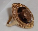 Vintage JTC 14K Yellow Gold Smoky Quartz Ring (6¼