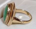 Vintage 14K Yellow Gold Imperial Jade Ring (6¼) 