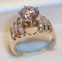 Vintage 10K Yellow Gold Cubic Zirconia Ring (6¼) 