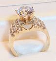 Vintage 10K Yellow Gold Cubic Zirconia Ring (6¼) 