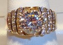 Vintage 10K Yellow Gold Cubic Zirconia Ring (6¼) 