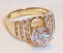 Vintage 10K Yellow Gold Cubic Zirconia Ring (6¼) 