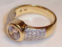 Vintage 14K Yellow Gold Cubic Zirconia Ring (8½) 