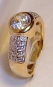 Vintage 14K Yellow Gold Cubic Zirconia Ring (8½) 