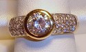 Vintage 14K Yellow Gold Cubic Zirconia Ring (8½) 