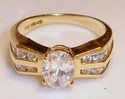 Vintage 14K Yellow Gold DQ Cubic Zirconia Ring (6)