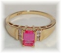 10KT Gold Color Change Sapphire & Diamond Ring (7)