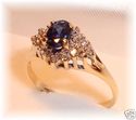 Dazzling 14K Yellow Gold Sapphire & Diamond Ring (