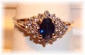 Dazzling 14K Yellow Gold Sapphire & Diamond Ring (