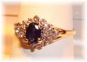 Dazzling 14K Yellow Gold Sapphire & Diamond Ring (