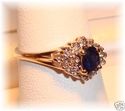 Dazzling 14K Yellow Gold Sapphire & Diamond Ring (