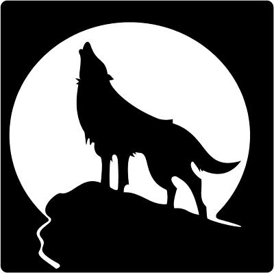 Howling Wolf Decal / Sticker -You Pick Color!!, Red Line Grafix