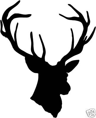 Deer Head Decal /Sticker -You Pick Color!, Red Line Grafix