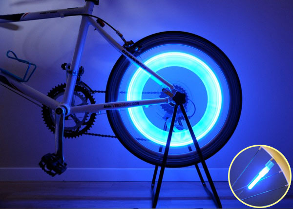 Hiker Biker : NEW Super Cool Bike Tire Spoke LED Light - Blue