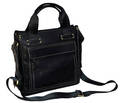 Venchinni Men Messenger Carry On Black Leather BLK