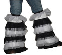 Black & White Fluffy Leg warmer Boot Covers