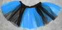 Neon UV Blue & Black Stripe Tutu Skirt