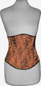 Brown lace underbust corset Steel Busk bone Steamp
