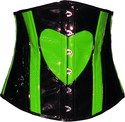 Heart Underbust Corset UV Neon Green