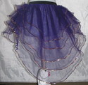 Tutu Skirt Purple with Sequins Peacock Petticoat
