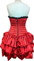 Red mini puffy designer dress