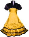 Yellow Lolitta Gothic Steampunk Dress Party 60s 70