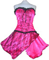 Hot Pink Corset mini Dress Designer Evening Cockta