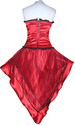 Red Corset Mini Dress V Skirt