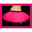 Neon UV Hot Pink Basic Style Mini Tutu Skirt Petti