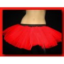 Red Basic Style Mini Tutu Petticoat Skirt Hallowee
