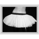 Neon UV White Basic Style Mini Tutu Skirt Petticoa