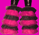 Neon UV Hot Pink Fluffy Legwarmer Boot Covers
