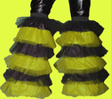 Neon UV Lime Fluffy Legwarmer Boot covers
