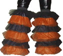 Neon UV Orange Fluffy Legwarmer Boot covers