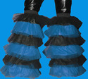Blue Fluffy Legwarmer Boot covers 