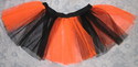 Neon UV Orange & Black Stripe Tutu Skirt