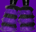 Purple Fluffy Legwarmer boot covers Gothic