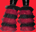 Red Fluffy Legwarmer Boot covers Lady Bug
