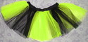 Neon UV Lime Black Stripe Tutu Skirt