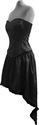 Black Plain corest bustle designer dress