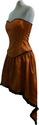 Brown Plain corest bustle designer dress